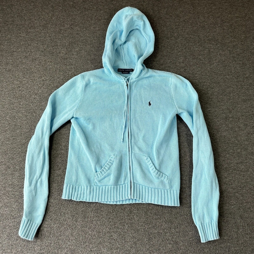 Ralph Lauren Light Blue Hooded Sweater